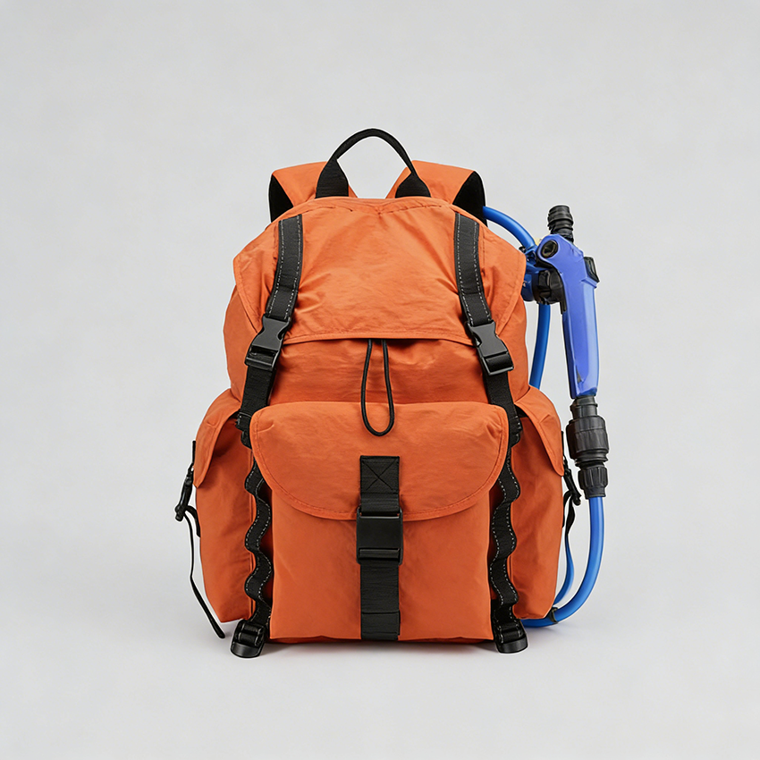 Orange external-power backpack sprayer with blue spray gun
